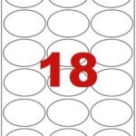 Étiquettes en planche A4 Coins arrondis OVALE 63,5 x 42,3 mm