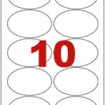 Étiquettes en planche A4 Coins arrondis OVALE 87 x 56 mm