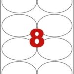 Étiquettes en planche A4 Coins arrondis OVALE 96x63 mm