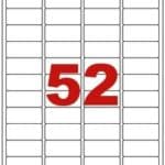 Étiquettes en planche A4 Coins arrondis 46 x 21,2 mm