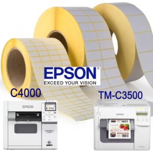 Rouleau d’étiquettes papier brillant – TM-C3500 et C4000