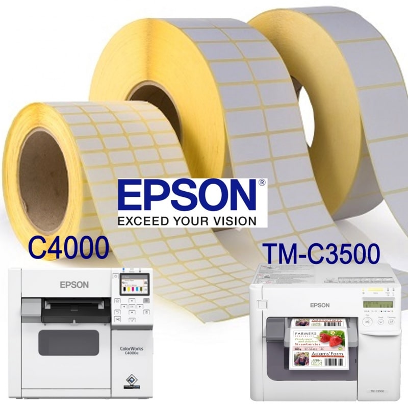 Rouleau d'étiquettes papier brillant - TM-C3500 et C4000