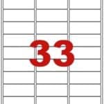 Étiquettes en planche A4 Coins arrondis 63,5 x 25,4 mm