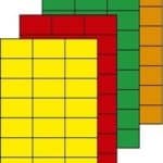 Étiquettes adhésives fluo Diamètre 63.5 mm planches A4