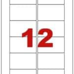 Étiquettes en planche A4 Coins arrondis 76,2 x 46,5 mm