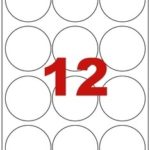 Étiquettes en planche A4 Coins arrondis DIAMÈTRE 63 mm