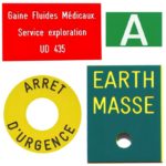 Plaque d'identification gravée en PVC