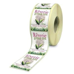 Étiquettes écologiques autocollantes papier canne fibre
