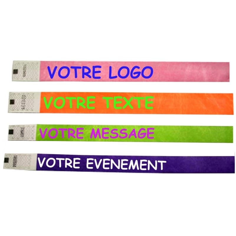 Bracelet d'identification TYVEK PERSONNALISÉ