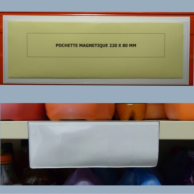 Pochette magnétique fond BLANC