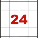 Étiquettes en planche A4 Coins vifs 52.5 x 49.5 mm