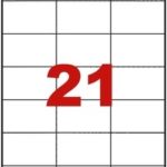 Étiquettes en planche A4 Coins vifs 70 x 42.3 mm