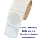 Étiquettes autocollantes vierges en rouleau diamètre 75 mm