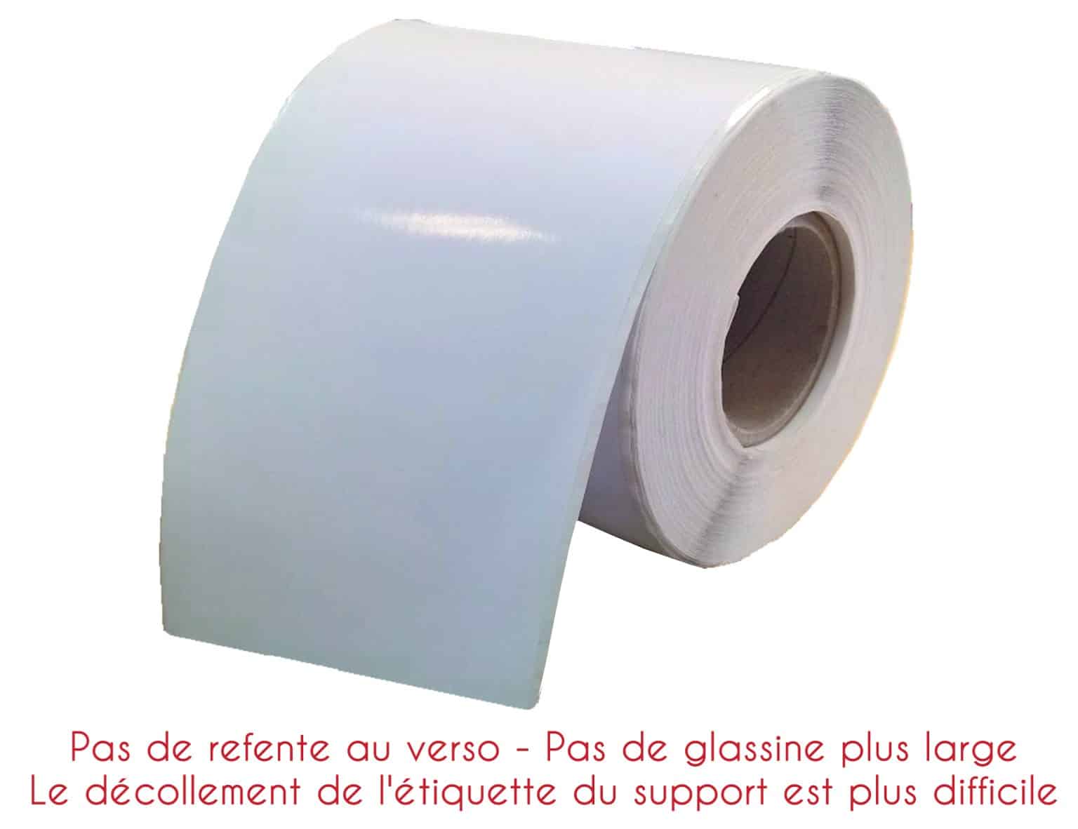 Étiquettes autocollantes vierges en rouleau continu 76mm x 35ml